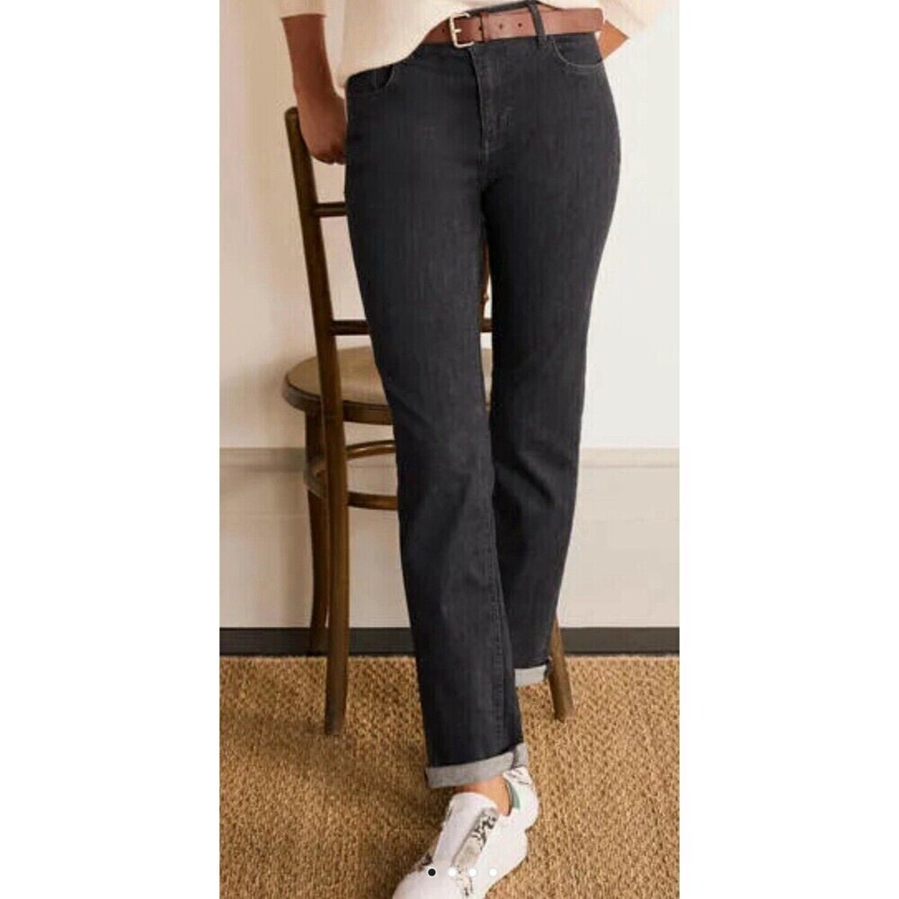 Boden Womens Grey Slim Straight Jeans Size UK 10P/ US 6P